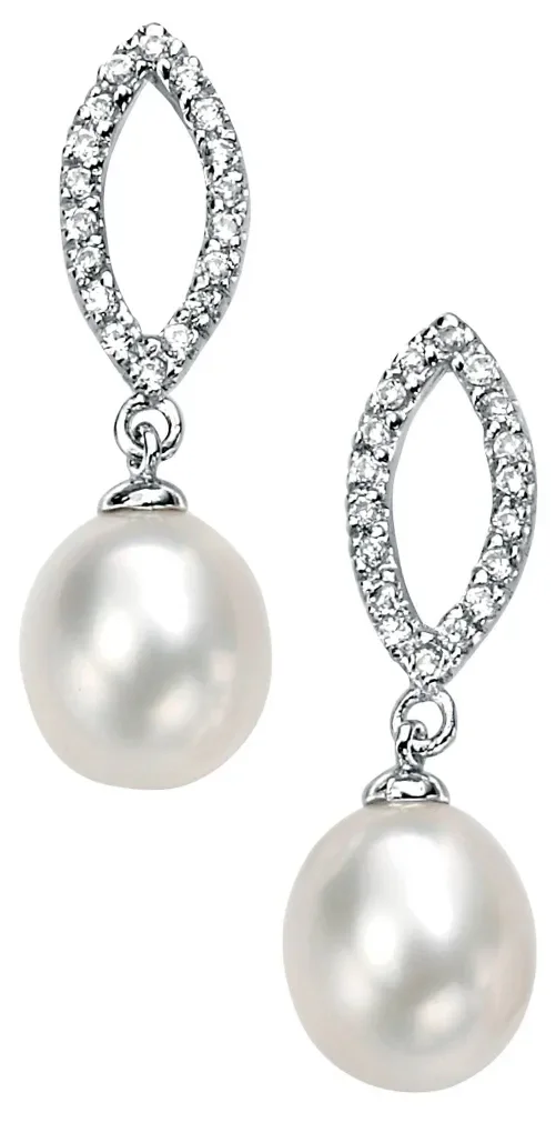 Boucles d oreilles perle de culture et argent 925 - éclat nacré