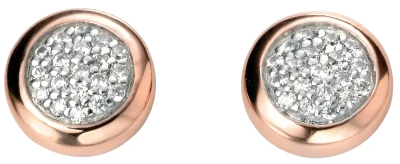Boucles d oreilles  aurore  en argent 925 plaqué or rose