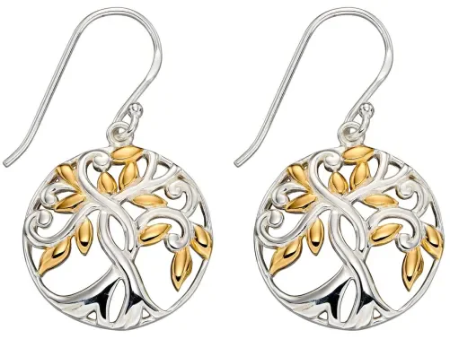 Mon-bijou - D5808 - Boucle d'oreille tendance plaqué or en argent 925/1000