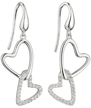 Mon-bijou - D5816 - Boucle d'oreille coeur chic et classe en argent 925/1000