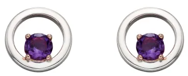 Mon-bijou - D5828 - Boucle d'oreille amethyste en argent 925/1000