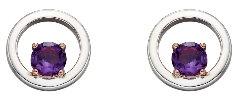 Boucles d oreilles éclat d améthyste véritable sur argent 925