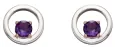 Boucles d oreilles éclat d améthyste véritable sur argent 925