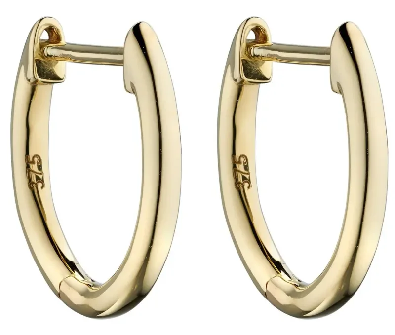 Boucles d oreilles or jaune 9 carats éclat moderne