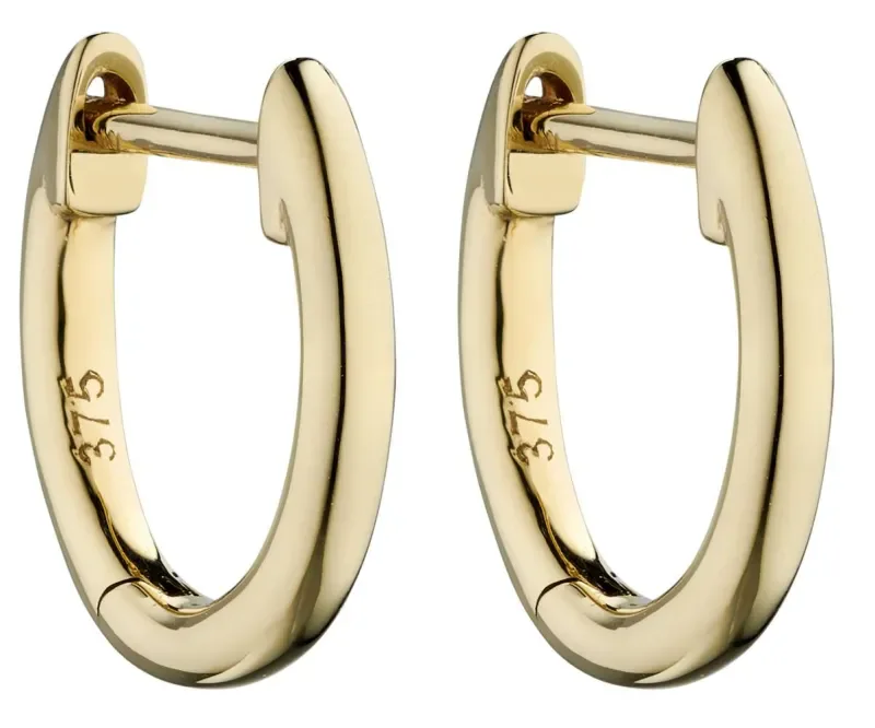 Boucles d oreilles aura dorée - or jaune 9 carats