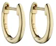 Boucles d oreilles aura dorée - or jaune 9 carats
