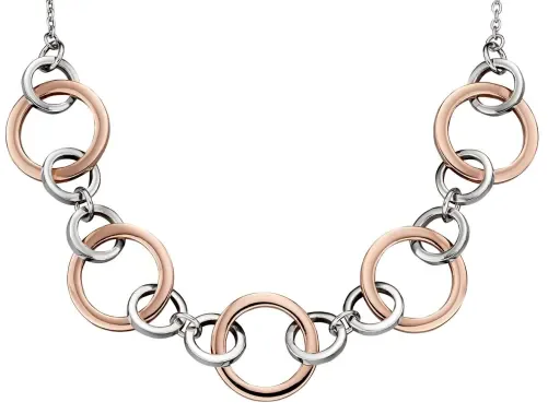 Collier  lien d harmonie  en argent 925 plaqué or rose