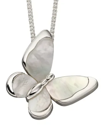 Mon-bijou - D4669 - Collier papillon nacre en argent 925/1000