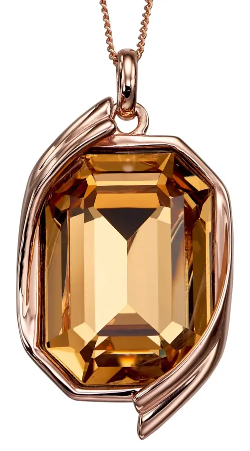 Mon-bijou - D4686a - Collier citrine en argent 925/1000