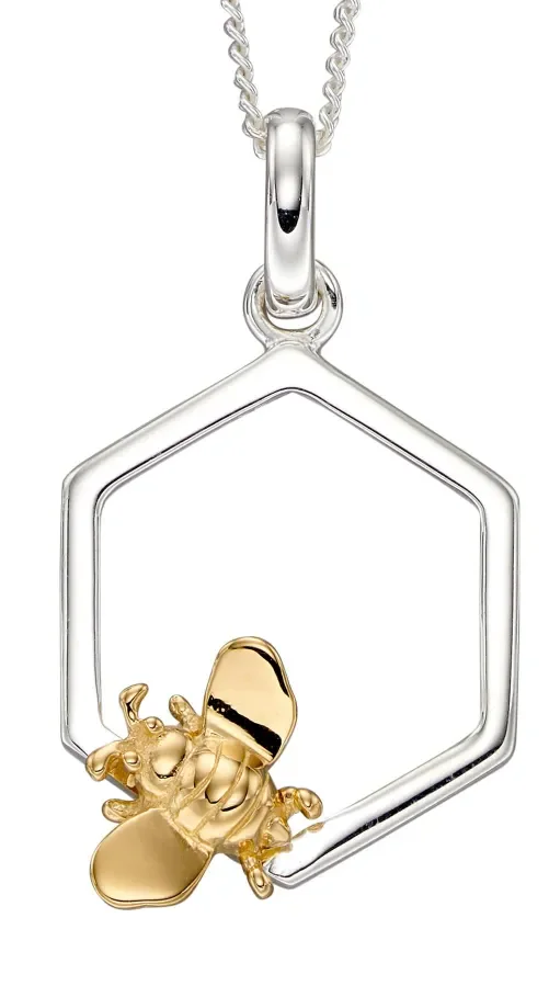 Mon-bijou - D4839 - Collier abeille plaqué or en argent 925/1000