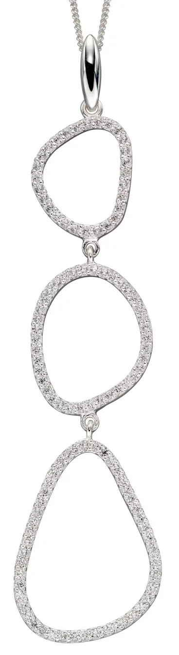 Mon-bijou - D4840 - Collier zirconia en argent 925/1000