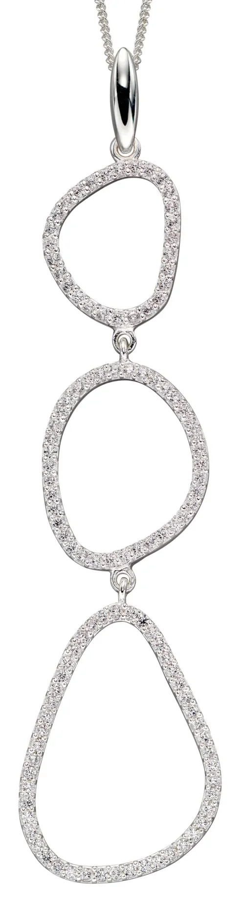 Mon-bijou - D4840 - Collier zirconia en argent 925/1000