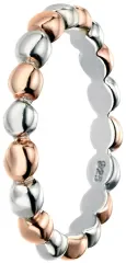 Bague éclat rosé en argent 925 or rose 18 carats