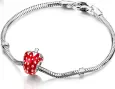 Bracelet fille  fraise croquante  en argent 925  premier bijou enfant