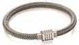 Bracelet acier inoxydable urbain  chaîne gourmette grise pour homme