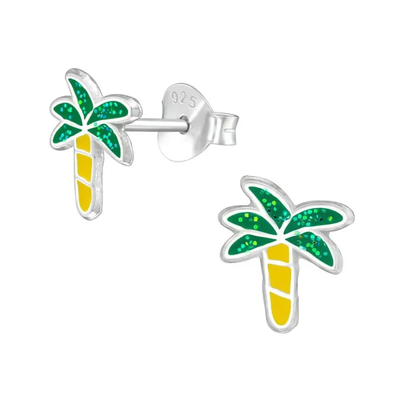 Boucles d oreilles palmier évasion en argent 925