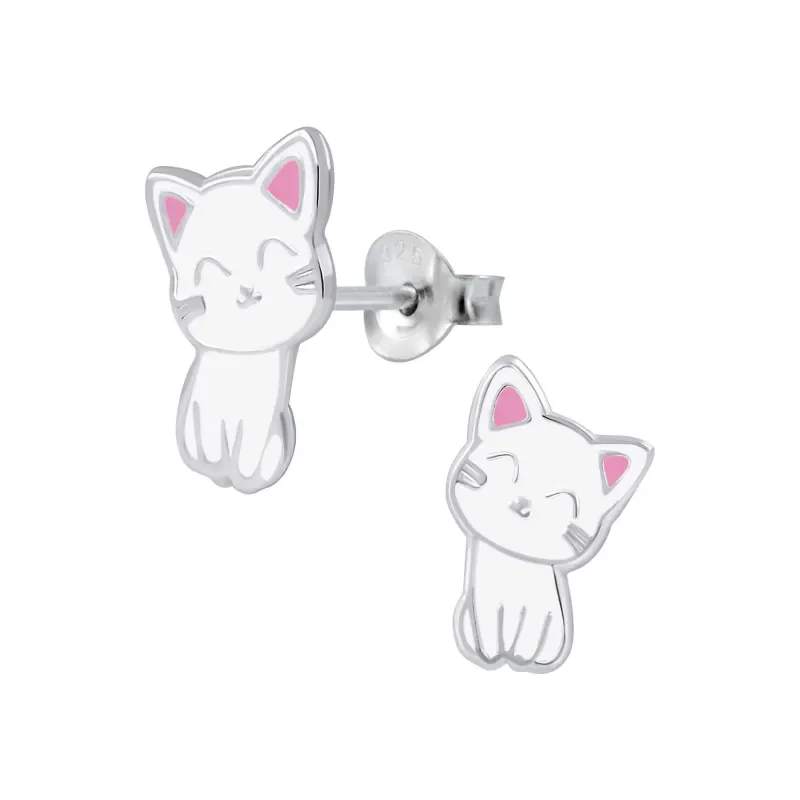 Boucles d oreilles chat  élégance féline