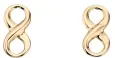 Boucles d oreilles infini en or jaune 9 carats