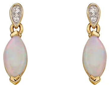 Mon-bijou - D2227a - Boucle d'oreille opale en or 375/1000