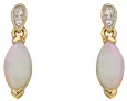 Boucles d oreilles en opale véritable et or 9 carats - céleste