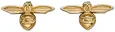 Boucles d oreilles boucles abeille en or jaune 9 carats