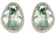 Boucles d oreilles boucles  iris  en or, fluorite et diamant