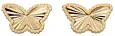 Boucles d oreilles papillon  ailes d or  - or jaune 9 carats