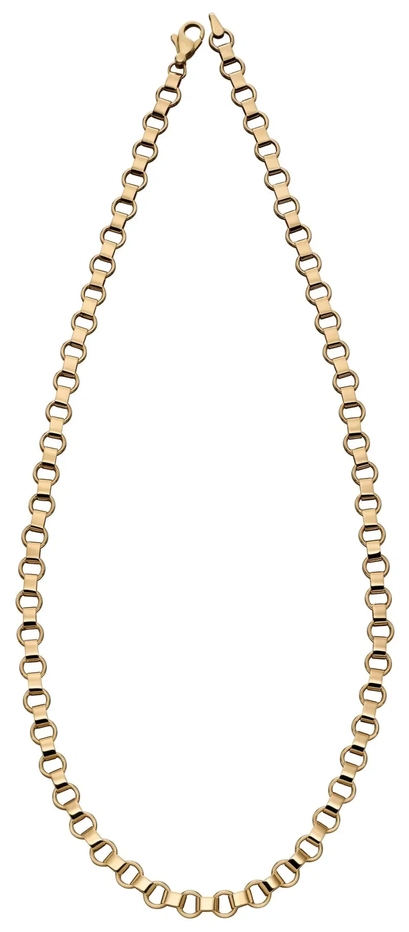 Collier chaîne fine maille forçat en or 9 carats