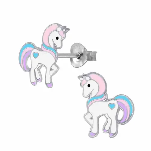 Boucles d oreilles cheval galopant en argent 925