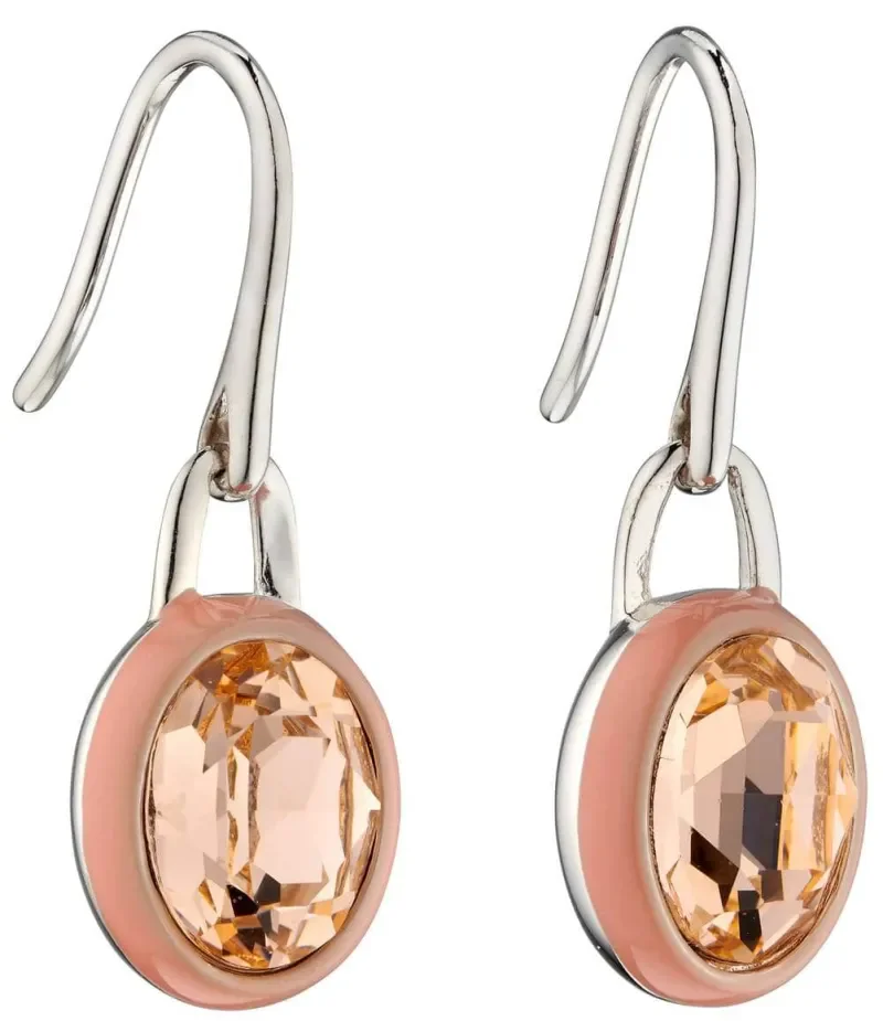 Boucles d oreilles éclat de pêche en argent 925