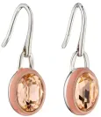 Boucles d oreilles éclat de pêche en argent 925