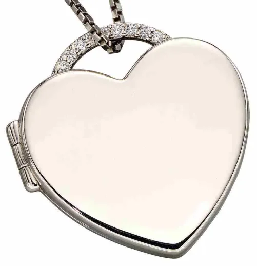 Mon-bijou - D4898a - Collier photo coeur en argent 925/1000