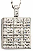 Collier photo personnalisé argent 925  pendentif cristal souvenir