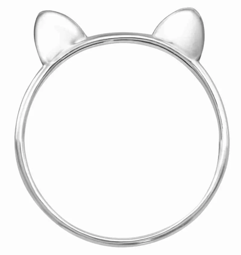 Bague chat  élégance féline  en argent 925 ajustable