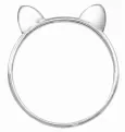 Bague chat  élégance féline  en argent 925 ajustable