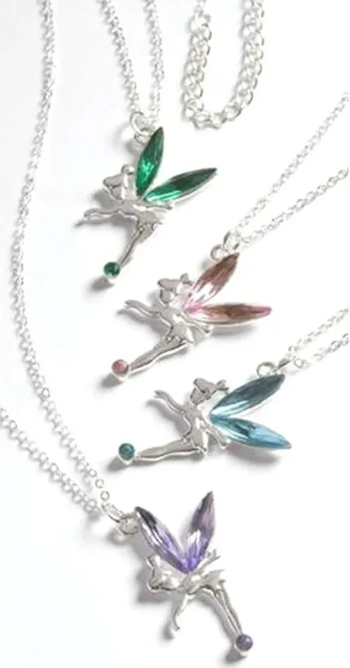 Collier fée scintillante en acier inoxydable