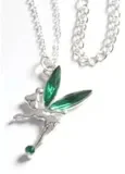 Collier fée scintillante en acier inoxydable
