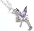 Collier fée scintillante en acier inoxydable