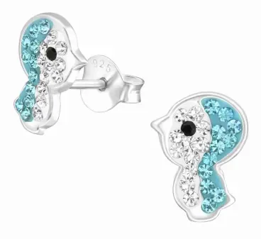 Mon-bijou - H33672 - Boucle d'oreille pingouin en argent 925/1000