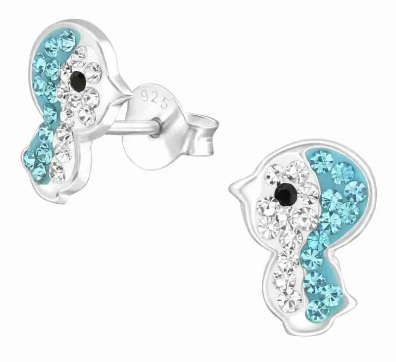 Boucles d oreilles pingouin craquant en argent 925