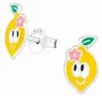 Boucles d oreilles pendantes citron en argent 925 rhodié