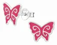 Boucles d oreilles papillon  éclat rosé