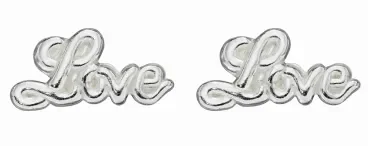 Mon-bijou - D2065 - Boucle d'oreille love en argent 925/1000