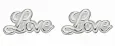Boucles d oreilles boucles  love  en argent 925