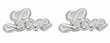 Mon-bijou - D2065 - Boucle d'oreille love en argent 925/1000