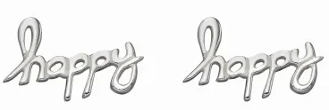 Mon-bijou - D2069 - Boucle d'oreille Happy en argent 925/1000
