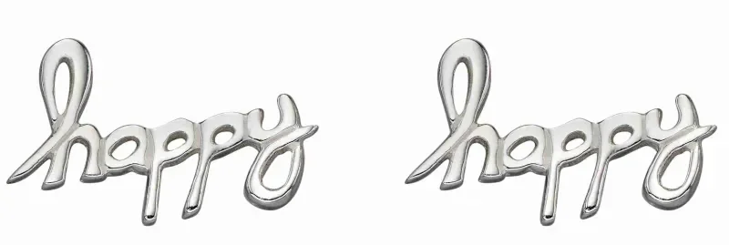 Boucles d oreilles smiley  happy  en argent 925 rhodié