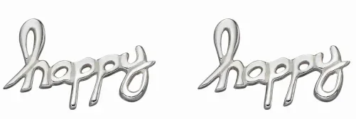 Boucles d oreilles smiley  happy  en argent 925 rhodié