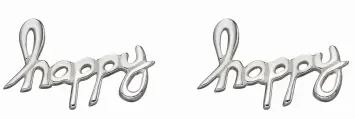 Mon-bijou - D2069 - Boucle d'oreille Happy en argent 925/1000