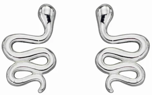 Mon-bijou - D2070b - Boucle d'oreille serpent en argent 925/1000